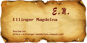 Ellinger Magdolna névjegykártya
